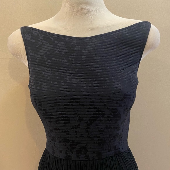 WAYNE CLARK vintage black silk evening gown - Picture 4 of 9